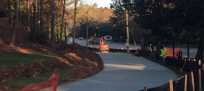 Clairmont Campus multiuse trail construction 1