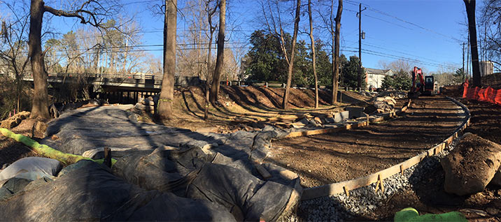 Clairmont Campus multiuse trail construction 5